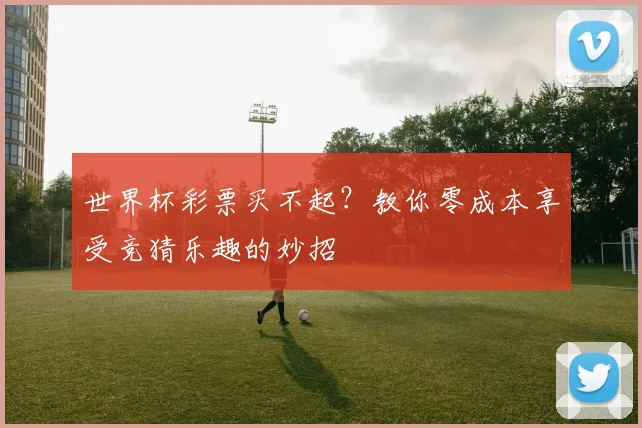 世界杯彩票买不起？教你零成本享受竞猜乐趣的妙招
